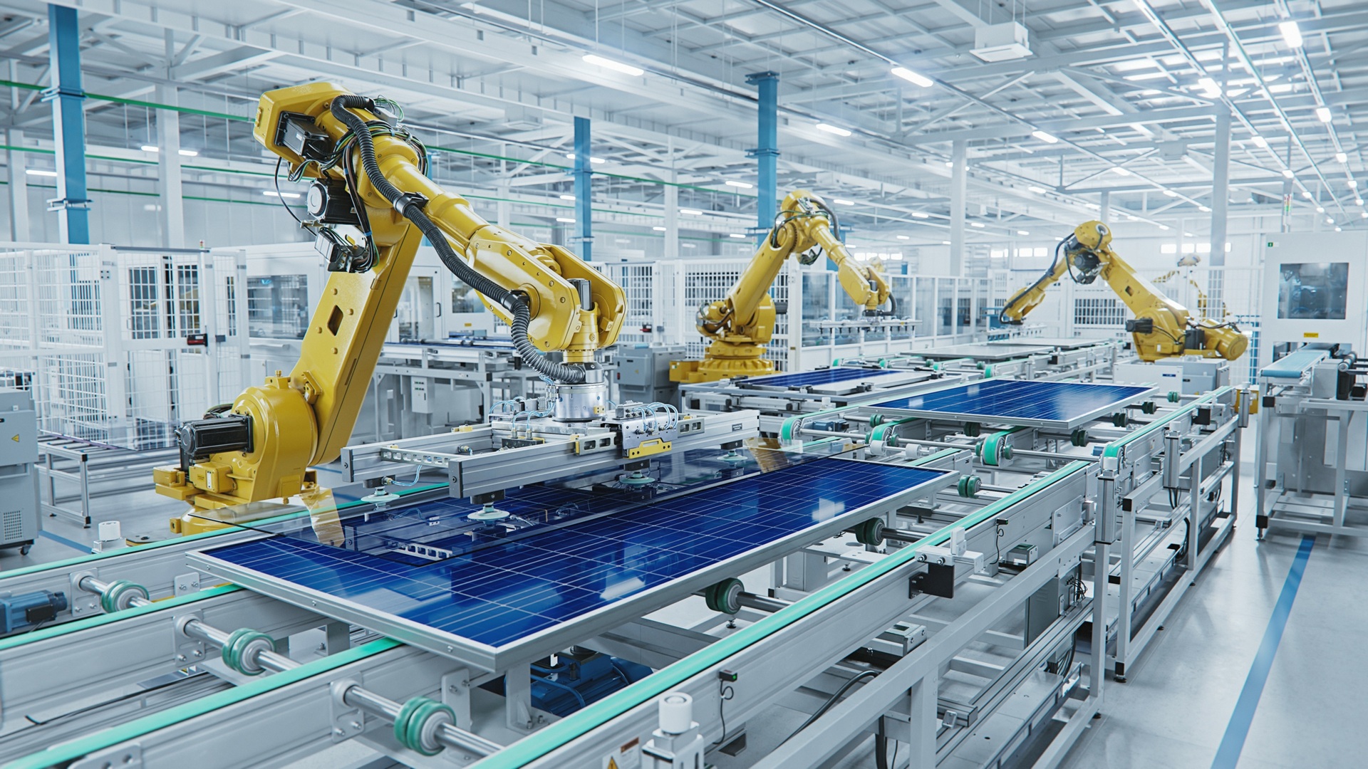 Robotik montiert Solarmodule | Sondermaschinenbau