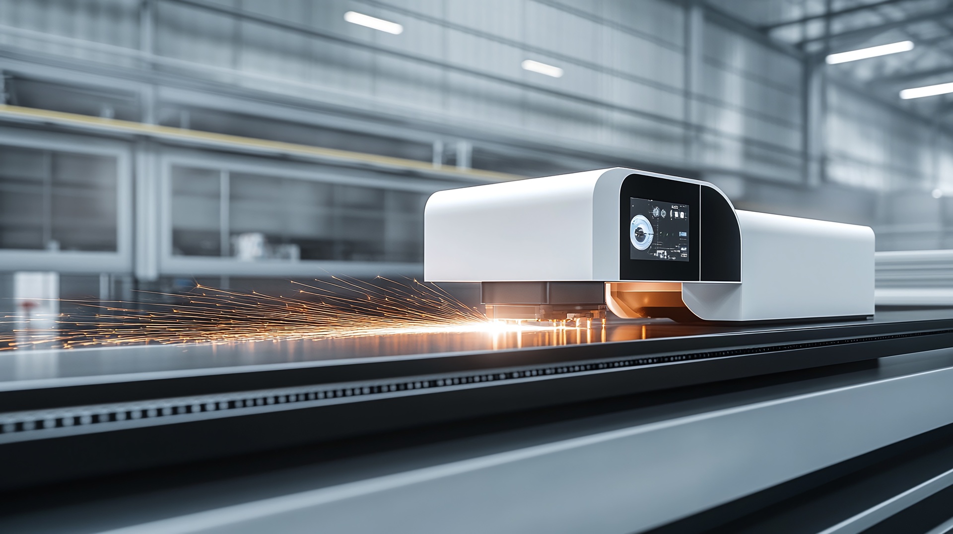 Industrieller Schneidkopf schneidet Metallplatten | Drehteile