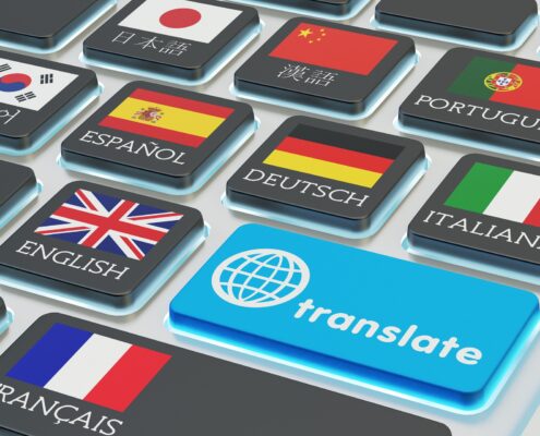 Tastatur mit Sprachwahl und Translate-Taste | Übersetzungsbüro